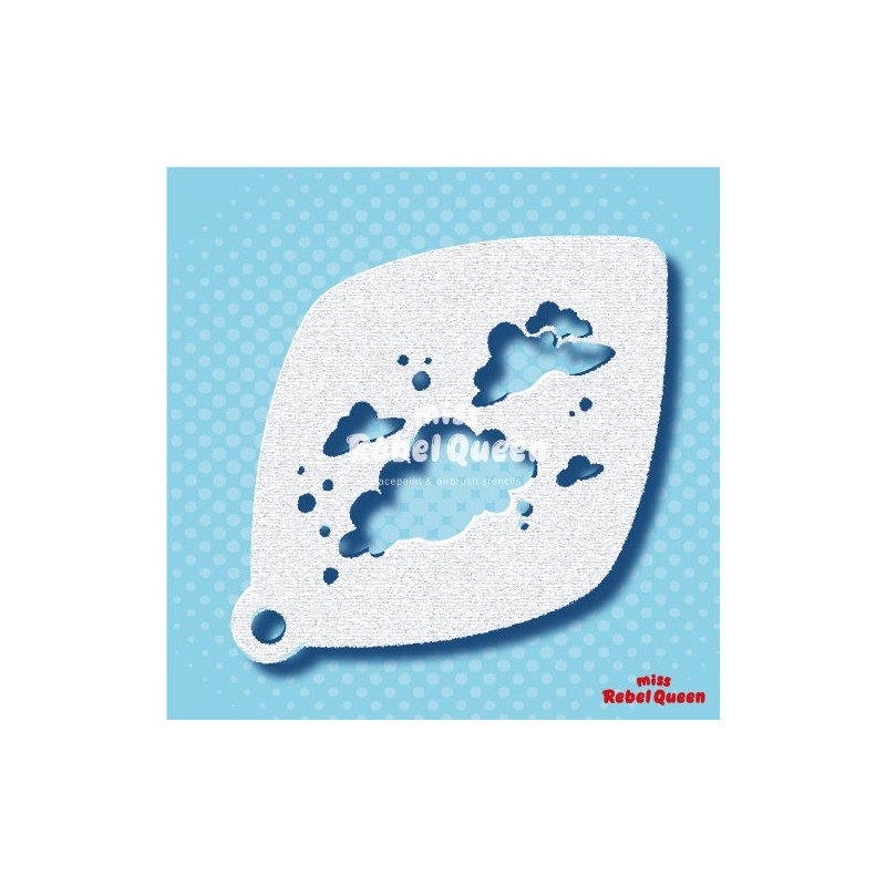 Facepaint & Makeup | MRQ Face Paint Stencil | Clouds