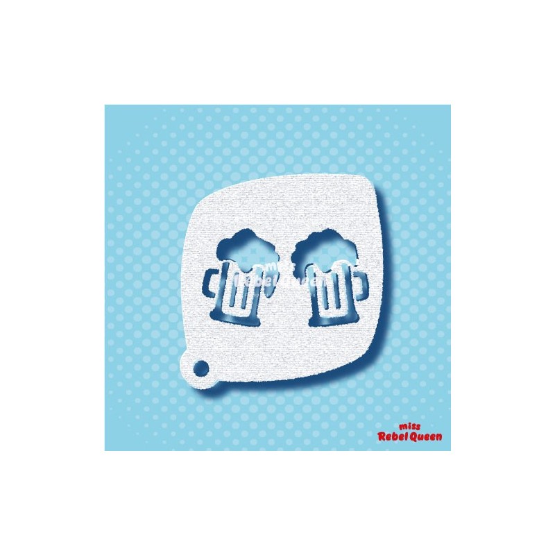 Facepaint & Makeup | MRQ Face Paint Stencil | Cheers Beer