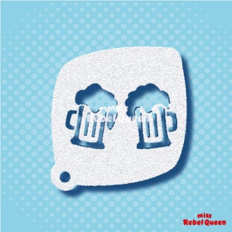 Facepaint & Makeup | MRQ Face Paint Stencil | Cheers Beer