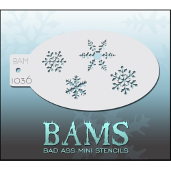 Facepaint & Makeup | Face paint stencil | BAM1036 | Snowflakes