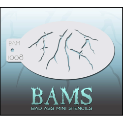 Facepaint & Makeup | Face paint stencil | BAM1008 | Cracks