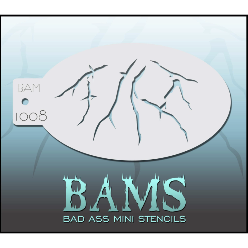 Facepaint & Makeup | Face paint stencil | BAM1008 | Cracks