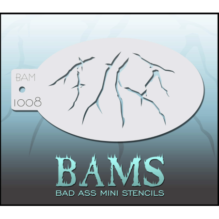 Facepaint & Makeup | Face paint stencil | BAM1008 | Cracks