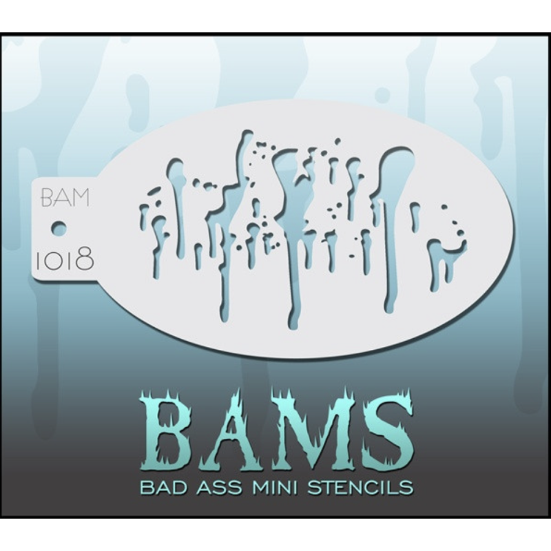 Facepaint & Makeup | Face paint stencil | BAM1018 | Drips