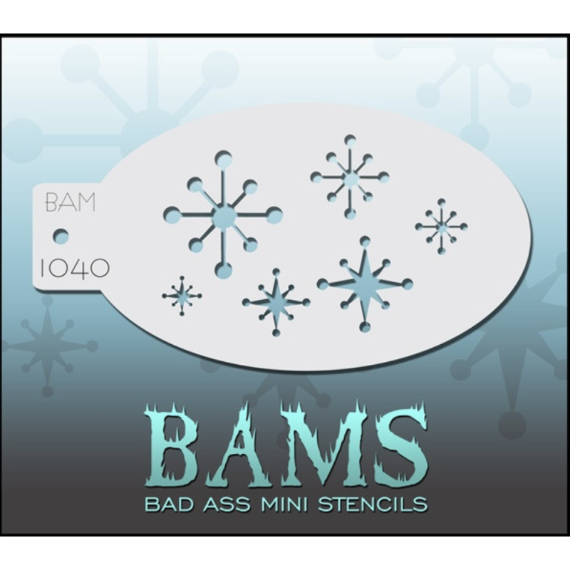 Facepaint & Makeup | Face paint stencil | BAM1040 | Small snowflakes