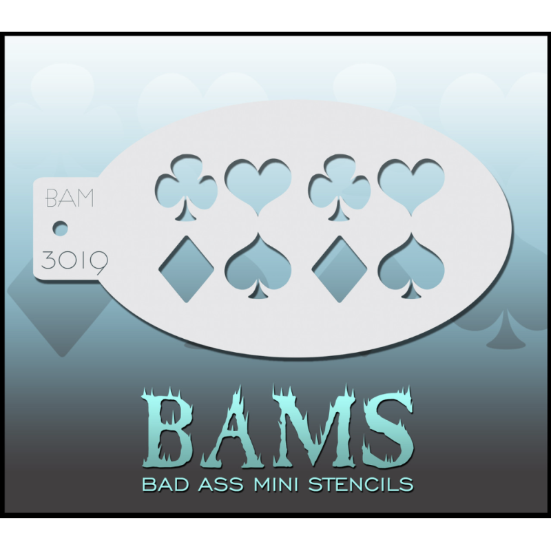 Facepaint & Makeup | Face paint stencil | BAM3019 | Card symbols