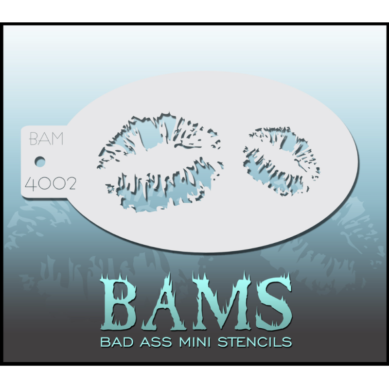 Facepaint & Makeup | Face paint stencil | BAM4002 | Kiss print