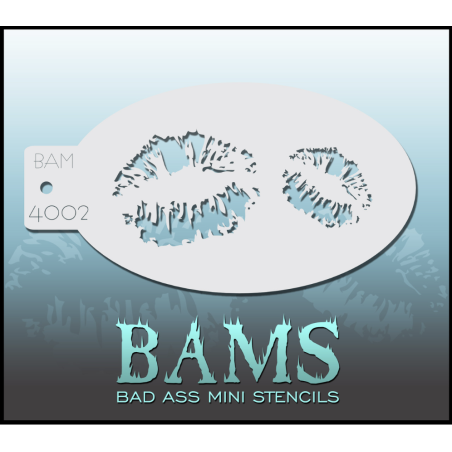 Facepaint & Makeup | Face paint stencil | BAM4002 | Kiss print