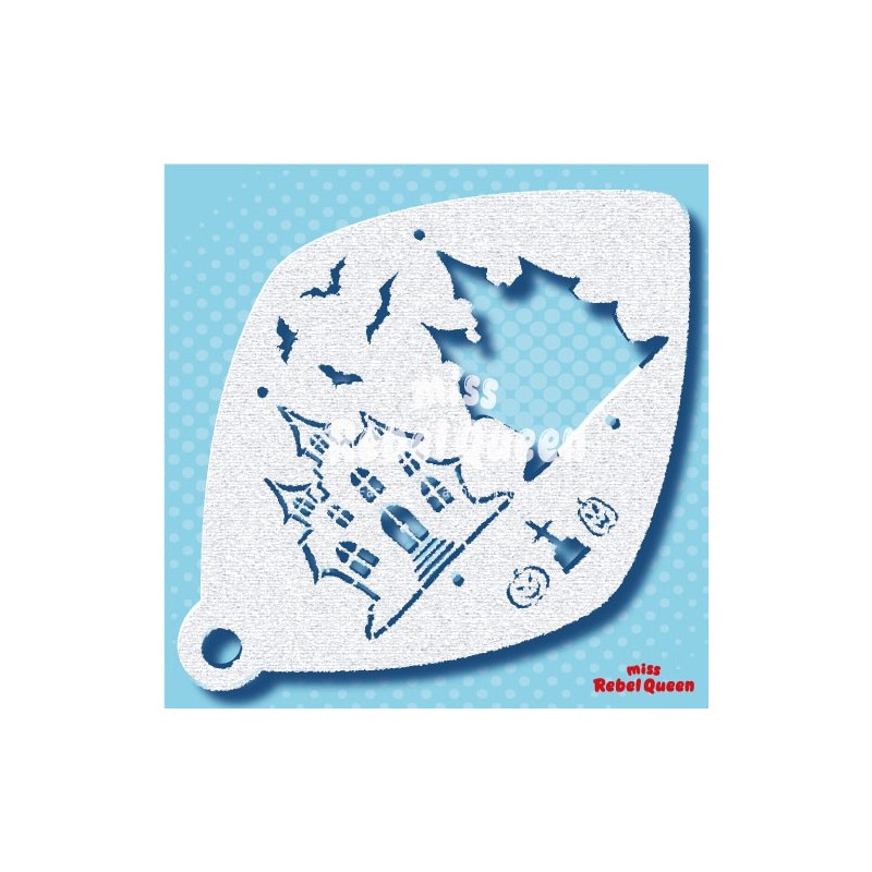 Schmink & Facepaint | MRQ Face Paint Stencil | Spooky Hunted House