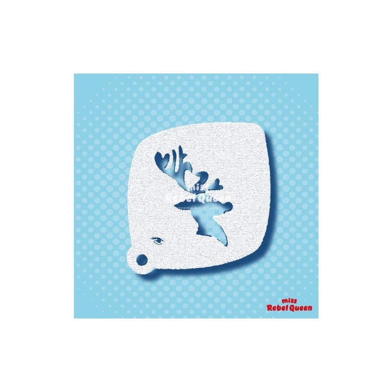 Schmink & Facepaint | MRQ Face Paint Stencil | Elegant Reindeer