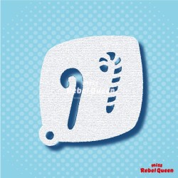 Schmink & Facepaint | MRQ Face Paint Stencil | Christmas Candy