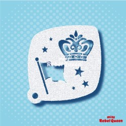 Schmink & Facepaint | MRQ Face Paint Stencil | Kingsday Small