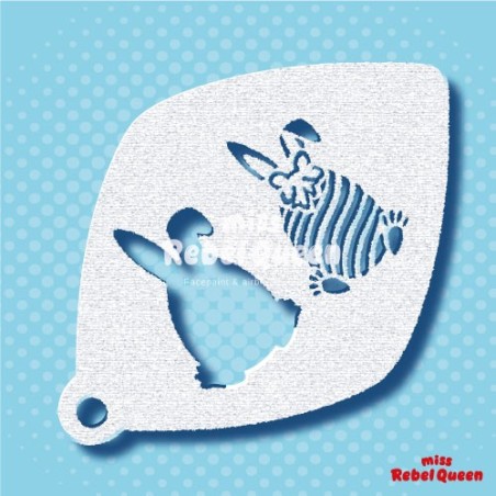 Schmink & Facepaint | MRQ Face Paint Stencil | Easter Egg with Bunny