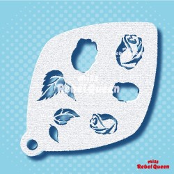 Schmink & Facepaint | MRQ Stencils |Oh Rose Medium Facepaint Stencil