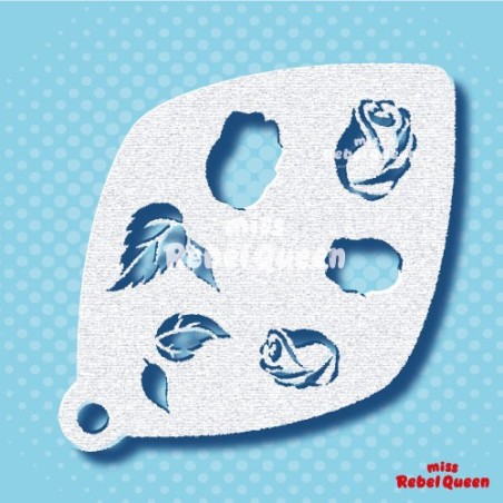 Schmink & Facepaint | MRQ Stencils |Oh Rose Medium Facepaint Stencil