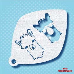 Schmink & Facepaint | MRQ Face Paint Stencil | Alpaca Llama
