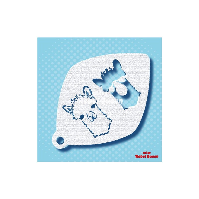 Schmink & Facepaint | MRQ Face Paint Stencil | Alpaca Llama