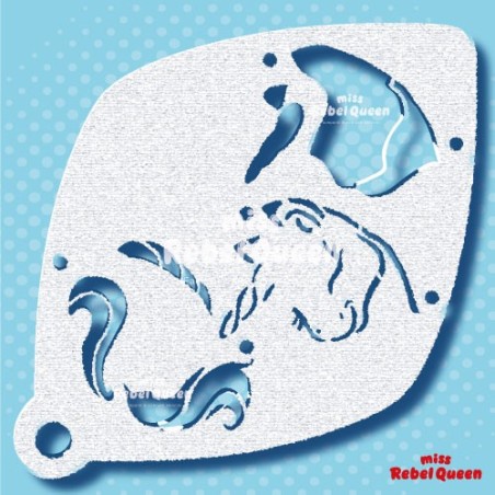 Schmink & Facepaint | MRQ Face Paint Stencil | Unique Unicorn 3 Steps