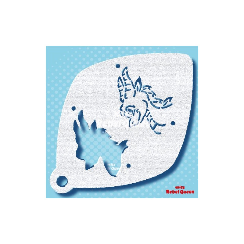 Schmink & Facepaint | MRQ Face Paint Stencil | Dalphy the Dragon