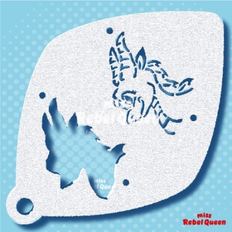 Schmink & Facepaint | MRQ Face Paint Stencil | Dalphy the Dragon