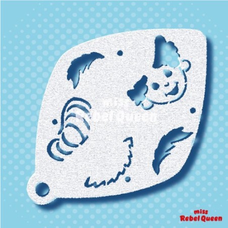 Schmink & Facepaint | MRQ Face Paint Stencil | Piet Hat 2 Steps