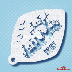 MRQ Facepaint Stencil | Creepy Graveyard