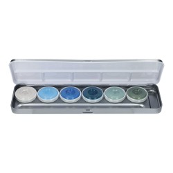 Superstar Face Paint | Water-Based Face & Body Paint | Superstar Facepaint Palet 63.15 | LUXERY SHIMMER BLUE LAGOON