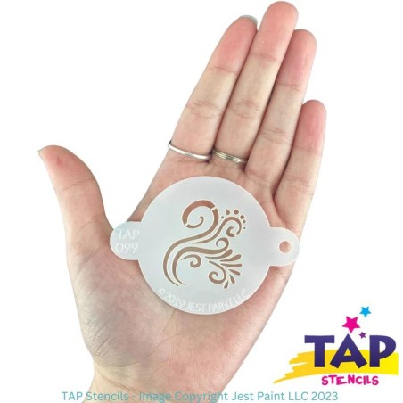 TAP Face Painting Stencil | Airbrush & Face Paint | Face Painting & Airbrush Sjabloon | TAP Facepaint Stencil |  - Swirl Detail 099