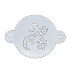 TAP Face Painting Stencil | Airbrush & Face Paint | Face Painting & Airbrush Sjabloon | TAP Facepaint Stencil |  - Swirl Detail 099