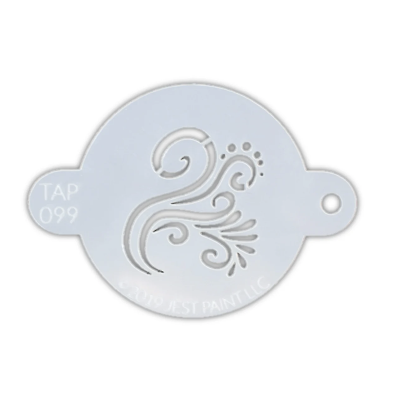 TAP Face Painting Stencil | Airbrush & Face Paint | Face Painting & Airbrush Sjabloon | TAP Facepaint Stencil |  - Swirl Detail 099