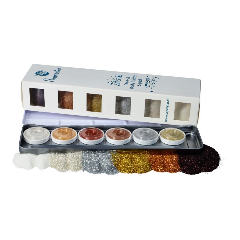 Superstar Face Paint | Water-Based Face & Body Paint | Superstar Facepaint Palet 63.14 | LUXERY SHIMMER GEM