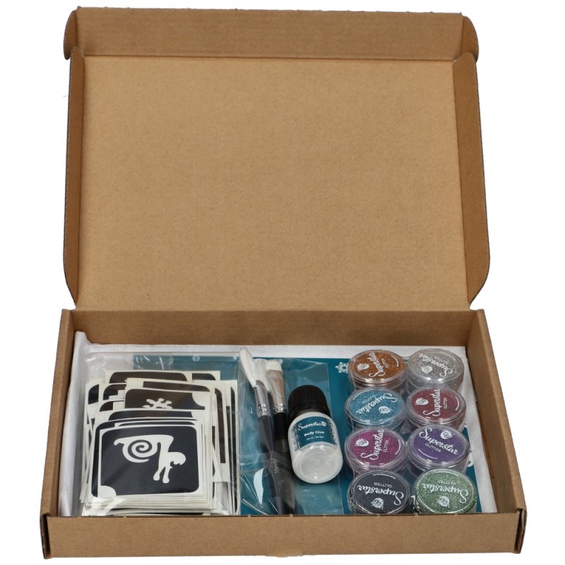 Glitter Tattoo Set Big Party | Complete glitter tattoo kit