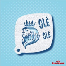 Schminksjabloon | Voetbal | Nederland |MRQ Facepaint Stencil | Ole Ole Lion