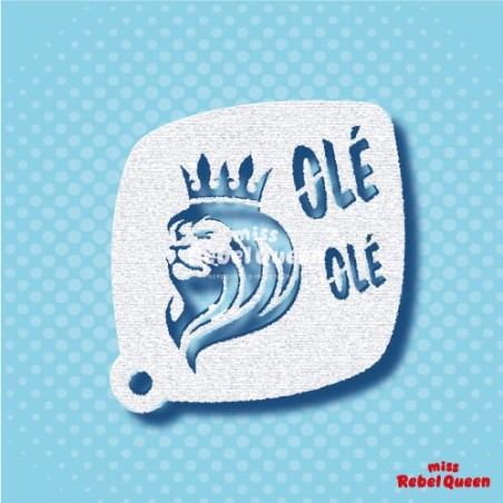 Schminksjabloon | Voetbal | Nederland |MRQ Facepaint Stencil | Ole Ole Lion