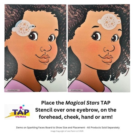 TAP Face Painting Stencil | Airbrush & Face Paint | Face Painting & Airbrush Sjabloon | Magical Stars 061