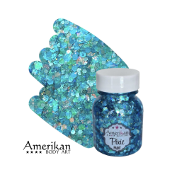 Pixie Paint Glittergel | Blue Monday 30gr. | Face, body & hair | Festivalglitter