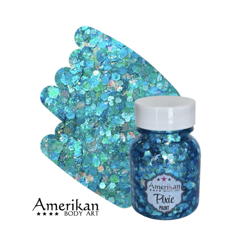 Pixie Paint Glittergel | Blue Monday 30gr. | Face, body & hair | Festivalglitter