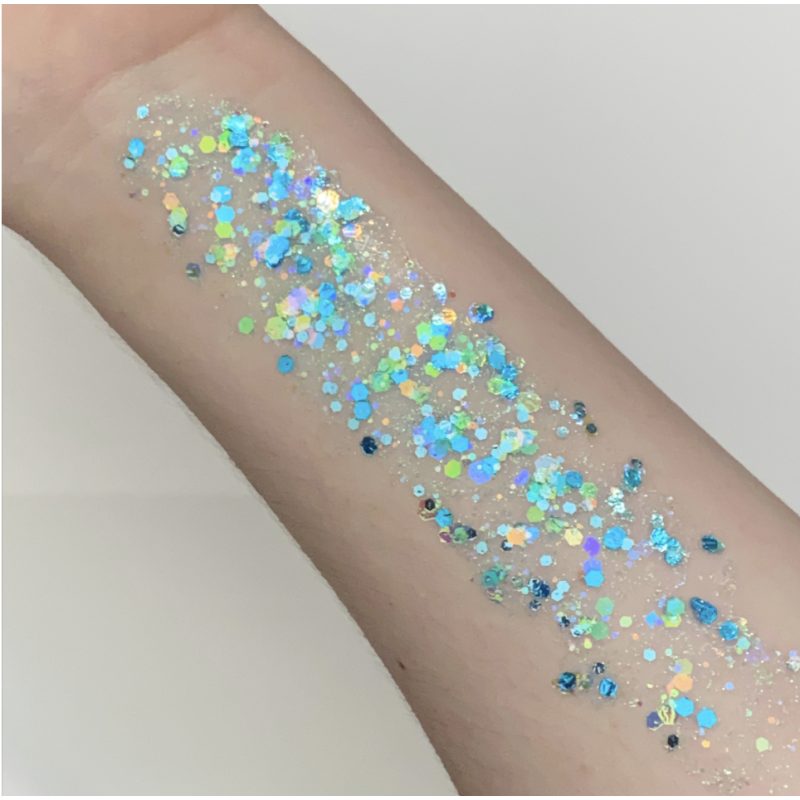Pixie Paint Glittergel | Blue Monday 30gr. | Face, body & hair | Festivalglitter