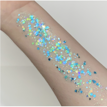 Pixie Paint Glittergel | Blue Monday 30gr. | Face, body & hair | Festivalglitter
