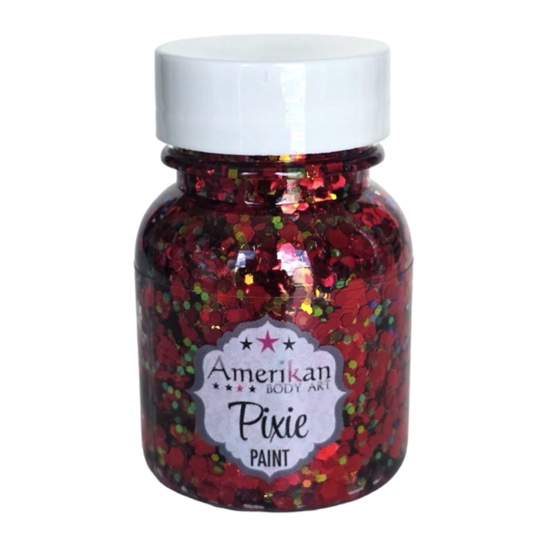 Pixie Paint Glittergel |  Drop Dead Red 30 gr | Face, body & hair | Festivalglitter