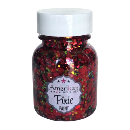 Pixie Paint Glittergel |  Drop Dead Red 30 gr | Face, body & hair | Festivalglitter