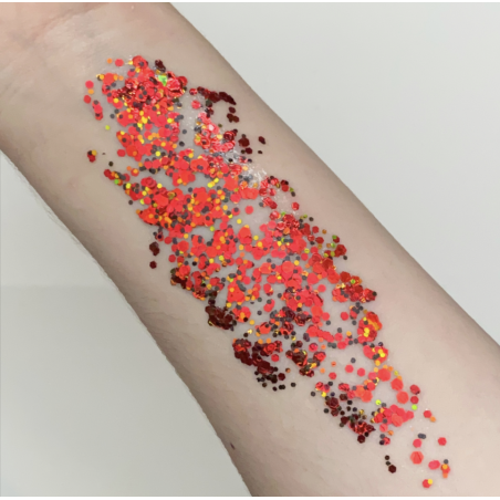 Pixie Paint Glittergel |  Drop Dead Red 30 gr | Face, body & hair | Festivalglitter