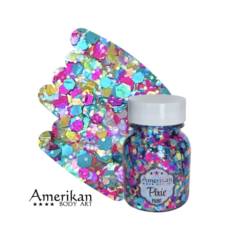 Pixie Paint Glittergel |  Happy 30gr. | Face, body & hair | Festivalglitter