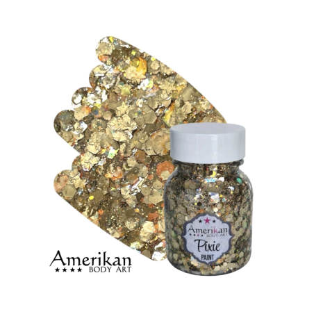 Pixie Paint Glittergel | Lucky Star Gold 30 gr | Face, body & hair | Festivalglitter