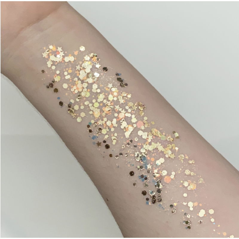 Pixie Paint Glittergel | Lucky Star Gold 30 gr | Face, body & hair | Festivalglitter