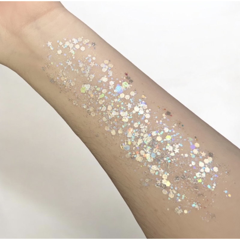 Pixie Paint Glittergel | Moonlight Silver 30 gr | Face, body & hair | Festivalglitter