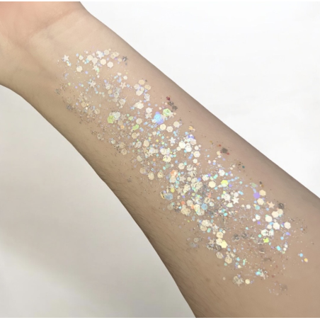 Pixie Paint Glittergel | Moonlight Silver 30 gr | Face, body & hair | Festivalglitter