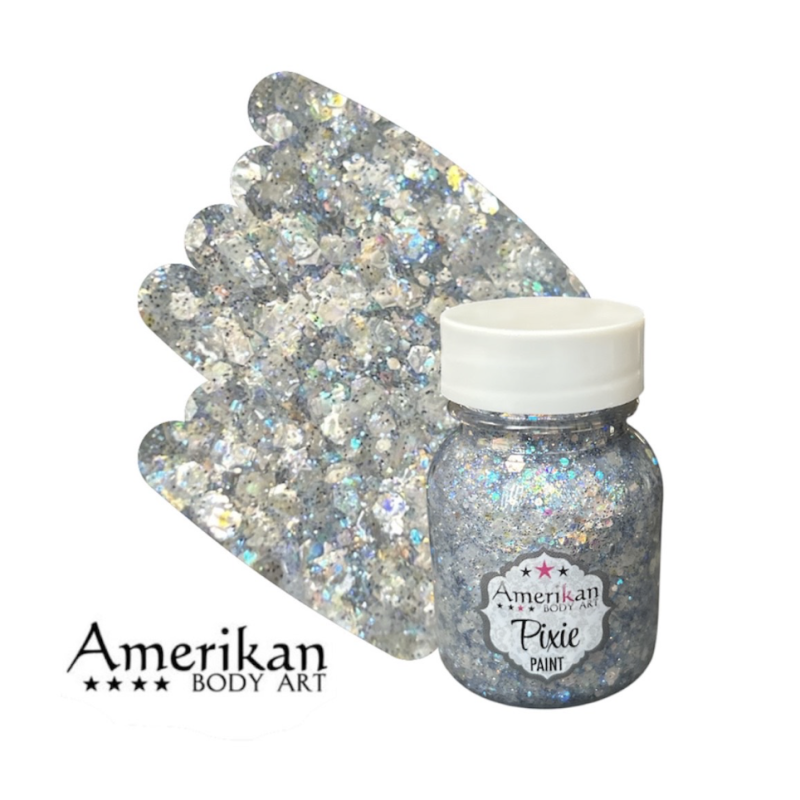 Pixie Paint Glittergel | Moonlight Silver 30 gr | Face, body & hair | Festivalglitter