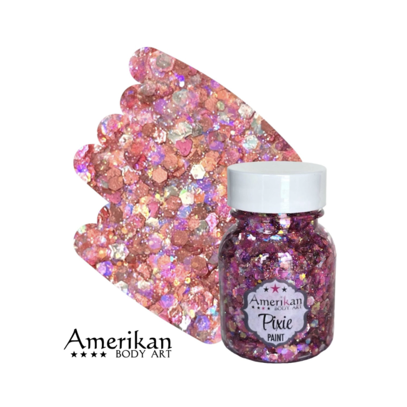 Pixie Paint Glittergel | Pretty in Pink 30gr | Face, body & hair | Festivalglitter