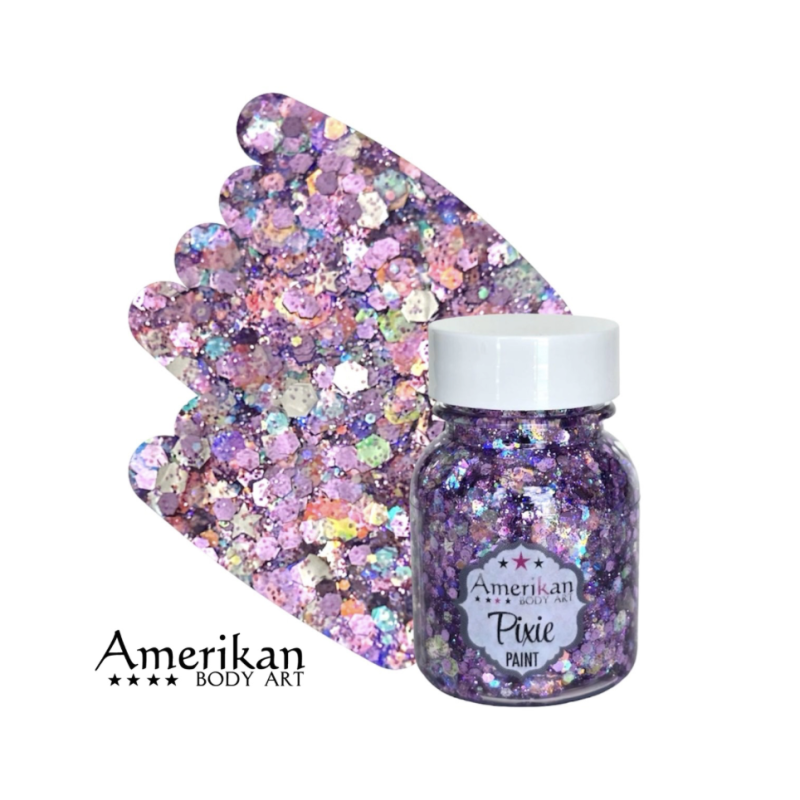Pixie Paint Glittergel | Purple Rain 30gr. | Face, body & hair | Festivalglitter